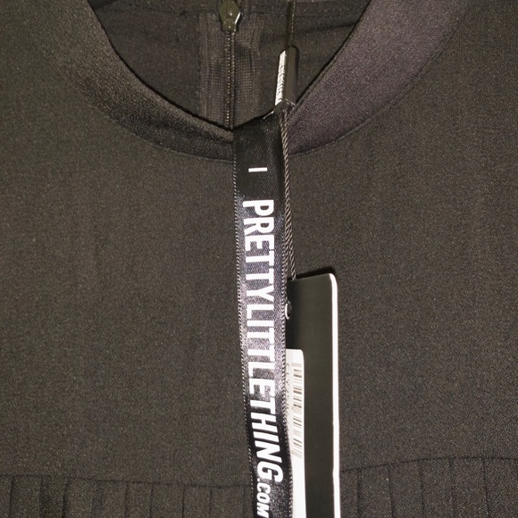 PLT | Pleated Detail Frill Hem Bodycon Dress - Picture 5 of 6